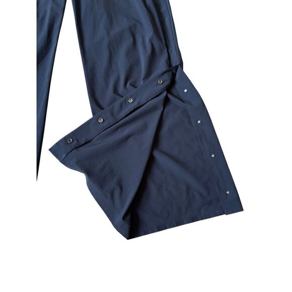 Athleta Gramercy Wide Leg Button Track Trouser Pants Black size 8 - Picture 7 of 12